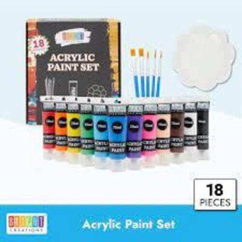 DESCRIPTION: (2) ART KITS WITH ACRYLIC PAINT FOR KIDS BRAND/MODEL: BRIGHT CREATIONS SIZE: 18 PIECES RETAIL$: $13.39 EA QTY: 2