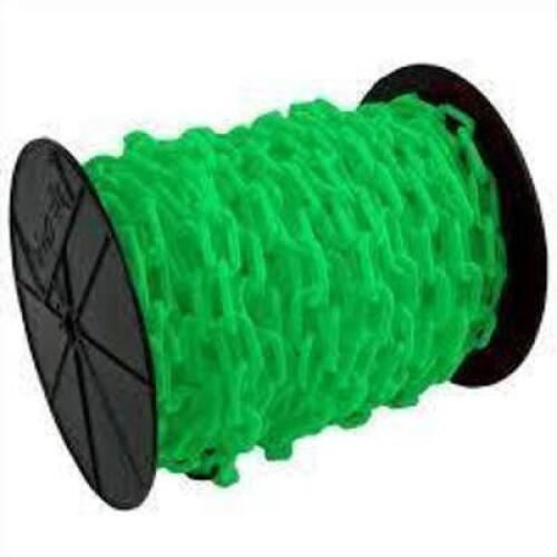 DESCRIPTION: (2) SPOOL OF PLASTIC CHAIN BRAND/MODEL: STOCK ROOM + INFORMATION: GREEN RETAIL$: $20.00 EA QTY: 2