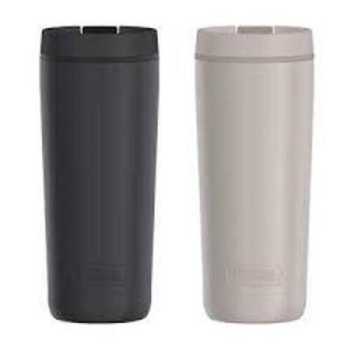 DESCRIPTION: (1) PACK OF (2) TRAVEL CUP BRAND/MODEL: THERMOS INFORMATION: ONE CREAM ONE BLACK SIZE: 15 OZ RETAIL$: $27.95 EA QTY: 1