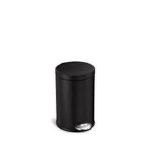 DESCRIPTION: (1) ROUND STEP CAN BRAND/MODEL: SIMPLEHUMAN INFORMATION: BLACK SIZE: 4.5 L RETAIL$: $40.00 EA QTY: 1