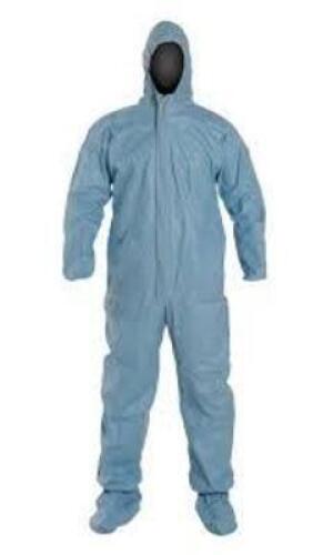 DESCRIPTION: (1) CASE OF (25) SECONDARY FR COVERALLS BRAND/MODEL: DUPONT #30F406 INFORMATION: LIGHT BLUE SIZE: 4XL RETAIL$: $387.99 PER CASE QTY: 1