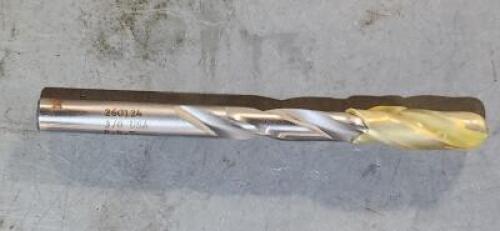 DESCRIPTION: (2) CARBIDE TIPPED JOBBER DRILL BRAND/MODEL: MADE IN USA 260124 SIZE: 3/8" RETAIL$: $58.94 QTY: 2