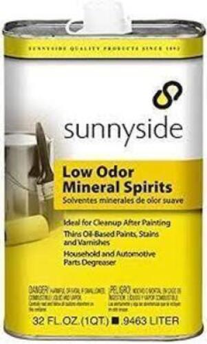 DESCRIPTION: (1) LOW ODOR MINERAL SPIRITS BRAND/MODEL: SUNNYSIDE SIZE: 1 GALLON RETAIL$: $26.49 EA QTY: 1