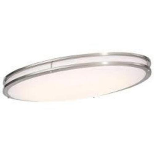 DESCRIPTION: (2) TRANSITIONLA BRUSHED NICKLE LED FLUSH MOUNT LIGHT FIXTURE BRAND/MODEL: COMMERCIAL ELECTRIC 1000 021 230 SIZE: 32" DIA RETAIL$: 154.00