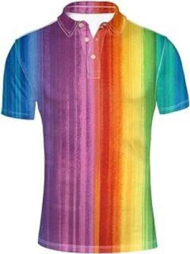 DESCRIPTION: (1) LIGHT WEIGHT RAINBOW POLO SHIRT BRAND/MODEL: JACKETOWN CUWPO01299-RAB-L INFORMATION: PICTURED ITEM MAY DIFFER FROM ACTUAL PRODUCT SIZ