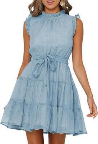 DESCRIPTION: (1) BLUE WOMENS DRESS BRAND/MODEL: FARYSAYS JS5W6113437-10-S INFORMATION: PICTURED ITEM MAY DIFFER FROM ACTUAL PRODUCT SIZE: SMALL RETAIL
