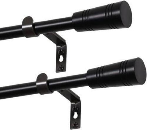 DESCRIPTION: (2) BOXES OF BRUSHED NICKLE CURTAIN RODS BRAND/MODEL: TURQUOIZE INFORMATION: PICTURED ITEM MAY DIFFER FROM ACTUAL PRODUCT SIZE: 48-86" RE