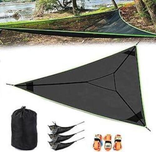 DESCRIPTION: (1) 10' BLACK TRIANGLE HAMMOCK BRAND/MODEL: YSNHSYE INFORMATION: PICTURED ITEM MAY DIFFER FROM ACTUAL PRODUCT SIZE: 10' RETAIL$: $72.99 Q