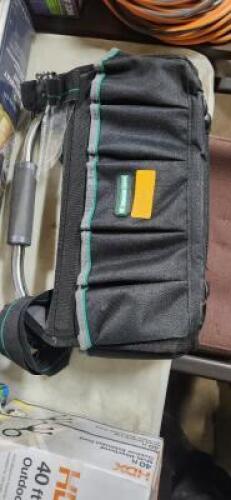 DESCRIPTION: (1) COMMERCIAL ELECTRIC TOOL BAG BRAND/MODEL: COMMERCIAL ELECTRIC INFORMATION: PICTURED ITEM MAY DIFFER FROM ACTUAL PRODUCT RETAIL$: $75.
