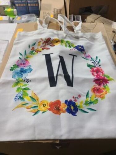 DESCRIPTION: (3) PACKS OF (2) CLOTH BAGS SIZE: FLOWERS AND A W RETAIL$: $10.00 PER BAG QTY: 3