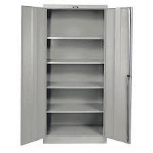 DESCRIPTION: (1) SOLID DOOR ADJUSTABLE SHELVES STORAGE CABINET BRAND/MODEL: HALLOWELL INFORMATION: LIGHT GRAY SIZE: 72" X 36" RETAIL$: $709.87 EA QTY:
