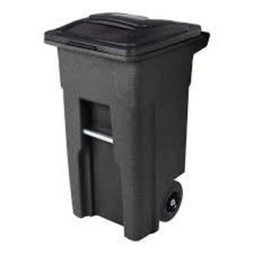 DESCRIPTION: (1) WHEELED GARBAGE CAN BRAND/MODEL: TOTER INFORMATION: BLACK SIZE: 32 GALLON RETAIL$: $115.99 EA QTY: 1