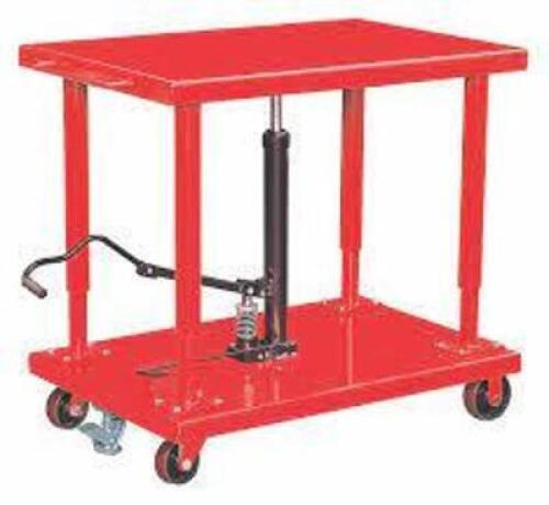 DESCRIPTION: (1) PRECISE-POSITIONING MANUAL MOBILE POST-LIFT TABLE BRAND/MODEL: DAYTON #11A565 INFORMATION: RED SIZE: 2000 LB CAPACITY RETAIL$: 1049.3