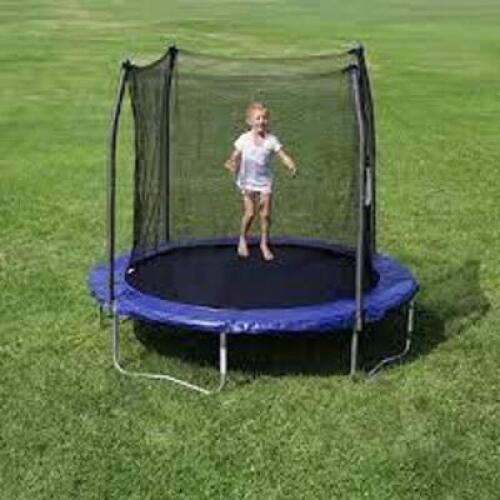 DESCRIPTION: (1) TRAMPOLINE WITH SAFETY ENCLOSURE BRAND/MODEL: SKYWALKER SIZE: 8' RETAIL$: $209.99 EA QTY: 1