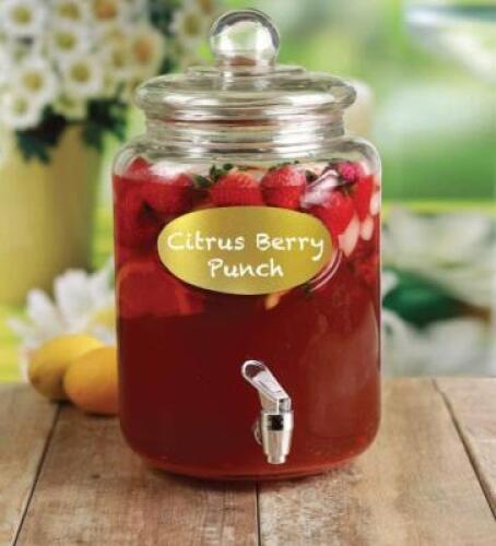 CIRCLEWARE 1.5 GALLON CHALKBOARD MASON JAR GLASS BEVERAGE DISPENSER RETAILS FOR $21.99