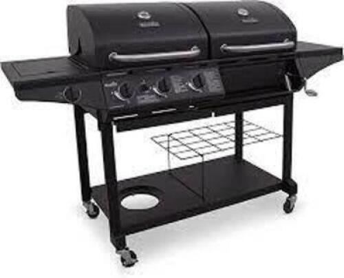 DESCRIPTION: (1) GAS AND CHARCOAL GRILL BRAND/MODEL: NEXGRILL INFORMATION: BLACK SIZE: 3 BURNER RETAIL$: $699.00 EA QTY: 1