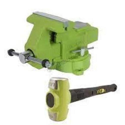 DESCRIPTION: (1) UTILITY BENCH VISE WITH SLEDGE HAMMER BRAND/MODEL: WILTON INFORMATION: GREEN SIZE: 6.5" RETAIL$: $224.99 TOTAL QTY: 1