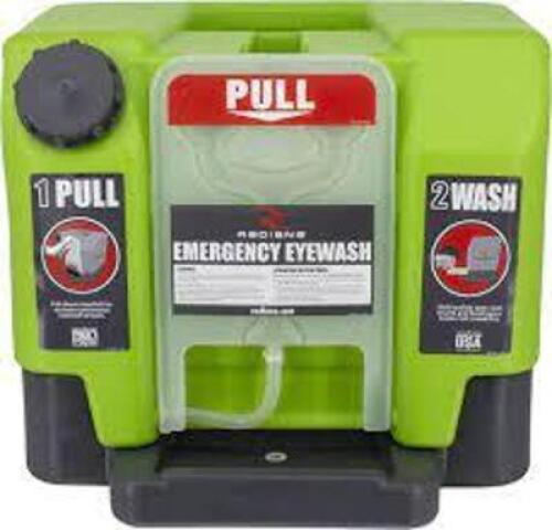DESCRIPTION: (1) EMERGENCY EYEWASH BRAND/MODEL: RADIANS INFORMATION: GREEN SIZE: 12 GALLON RETAIL$: $214.05 EA QTY: 1
