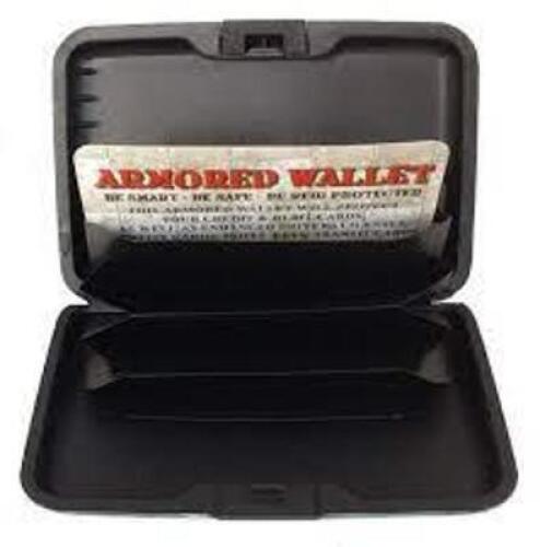 DESCRIPTION: (1) CASE OF APPROX (50) METAL WALLETS BRAND/MODEL: ARMORED WALLET INFORMATION: MANY DESIGNS QTY: 1