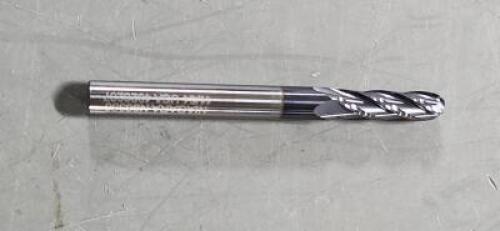 DESCRIPTION: (4) SOLID CARBIDE BALL NOSE END MILL BRAND/MODEL: NIAGARA N86350 SIZE: 11/64" 5/8" LOC RETAIL$: $29.90 EA QTY: 4