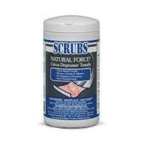 DESCRIPTION: (3) NATURAL FORCE CITRUS DEGREASER TOWELS BRAND/MODEL: SCRUBS SIZE: 30 TOWELS PER CONTAINER RETAIL$: $16.00 EA QTY: 3