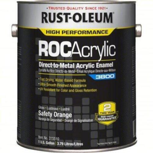 DESCRIPTION: (2) ACRYLIC ENAMEL COATING BRAND/MODEL: RUST-OLEUM #454H27 INFORMATION: SAFETY ORANGE SIZE: 1 GALLON RETAIL$: $85.58 EA QTY: 2