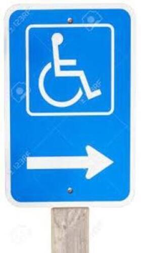 DESCRIPTION: (1) WHEELCHAIR PARKING SIGNS INFORMATION: ALUMINUM RETAIL$: $45.87 EA QTY: 1