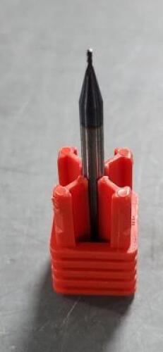 DESCRIPTION: (10) CARBIDE SQ END MILL BRAND/MODEL: MITGI S08-027-4-SEM-ALTIN SIZE: .0270" DIA QTY: 10