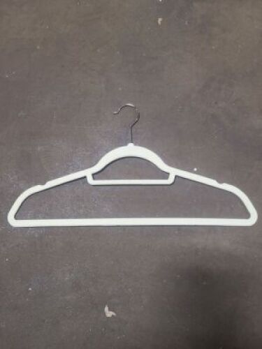 DESCRIPTION: (1) BOX OF (50) HANGERS INFORMATION: WRAPPED IN FABRIC RETAIL$: $45.78 EA QTY: 1