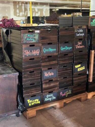 (10) - 17" NESTING CRATES WITH CHALKBOARD FRONTS