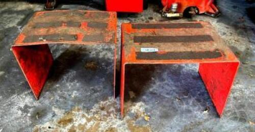 (2) METAL FOOT STANDS