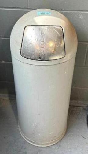 METAL SWING LID TRASH BIN