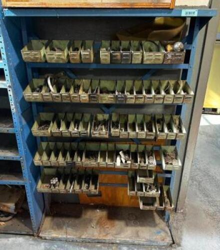 HARDWARE RACK WITH CONTENTS