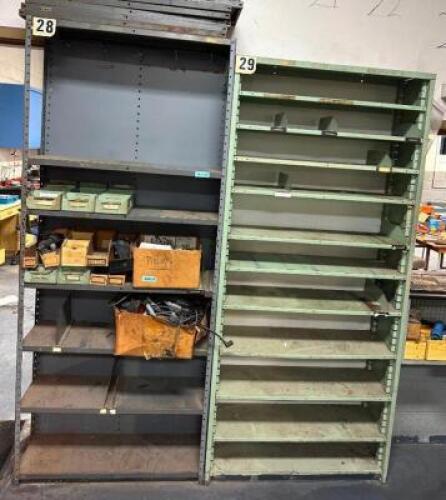 (2) METAL SHELVING UNITS