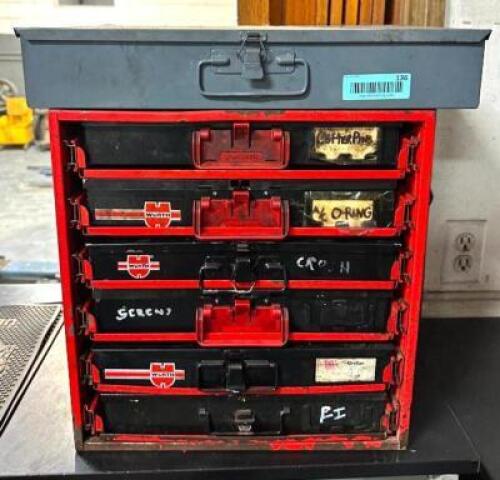 ASSORTED HARDWARE CONTAINERS AS SHOWN WITH CONTENTS