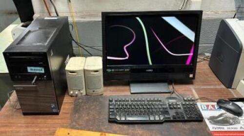DELL OPTIPLEX 7010 DESKTOP COMPUTER WITH MONITOR, SPEAKERS, KEYBOARD AND MOUSE