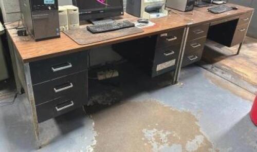 (2) 5-DRAWER OFFICE DESKS