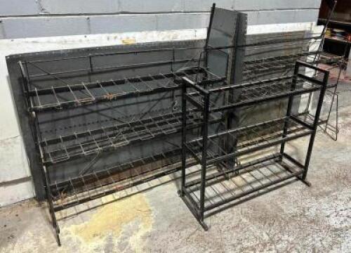 (3) METAL DISPLAY SHELVING RACKS