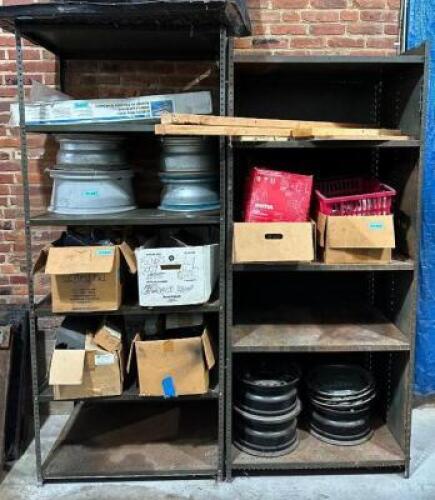 (2) METAL SHELVING UNITS