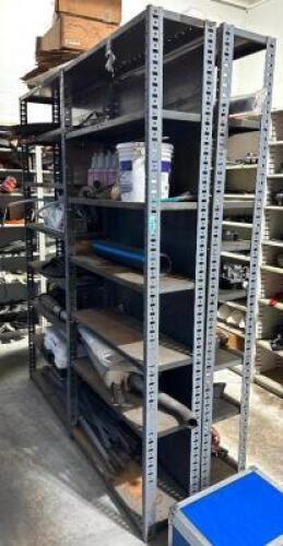 (4) METAL SHELVING UNITS