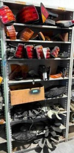 CONTENTS OF SHELVING UNIT - ASSORTED VINTAGE FOREIGN CAR PARTS