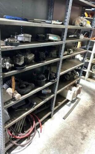 CONTENTS OF SHELVING UNIT - ASSORTED VINTAGE FOREIGN CAR PARTS