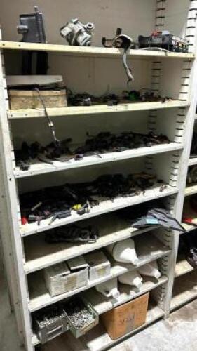 CONTENTS OF SHELVING UNIT - ASSORTED VINTAGE FOREIGN CAR PARTS