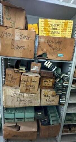 ASSORTED SHELVING STORAGE BINS AS SHOWN
