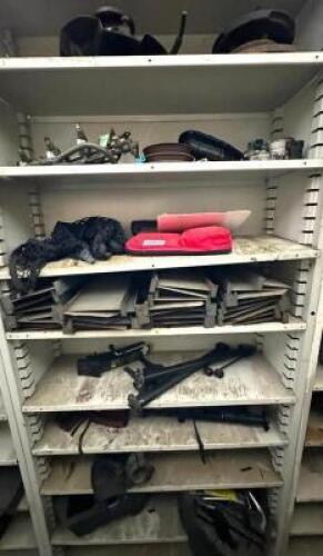 CONTENTS OF SHELVING UNIT - ASSORTED VINTAGE FOREIGN CAR PARTS