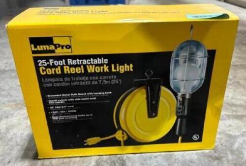 25' RETRACTABLE CORD REEL WORK LIGHT