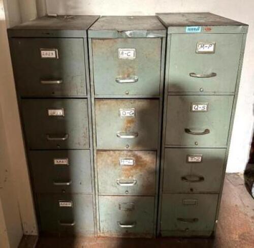 (3) 4-DRAWER FILING CABINETS