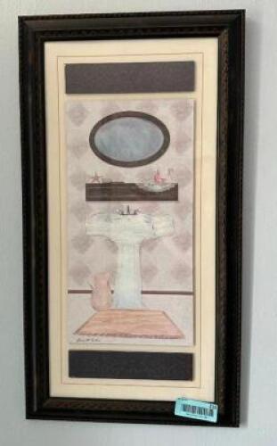 (2) FRAMED BATHROOM WALL ART