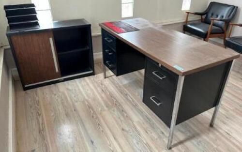 OFFICE DESK WITH CREDENZA
