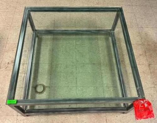 SQUARE GLASS COFFEE TABLE